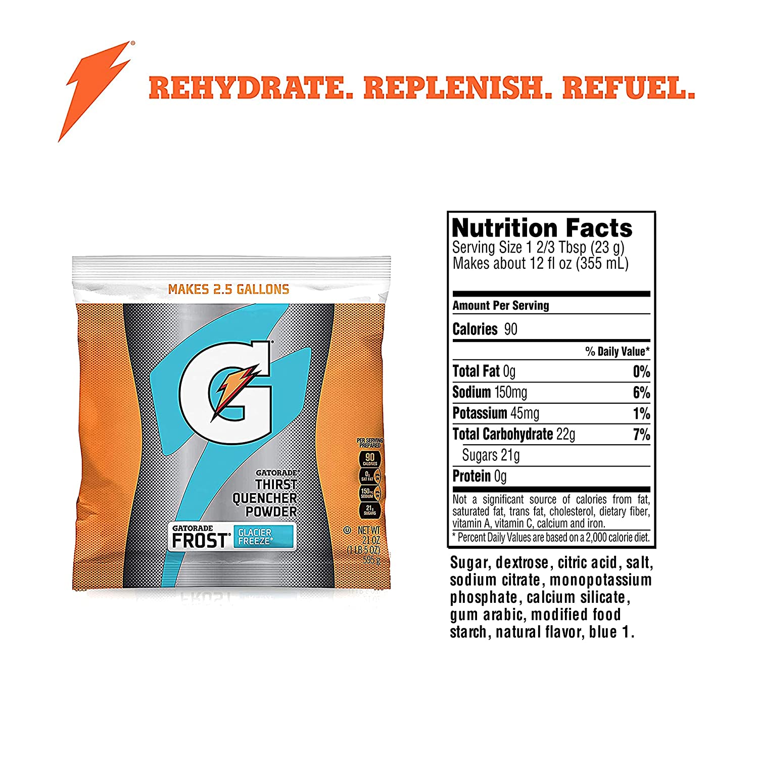 Gatorade Thirst Quencher Powder， Glacier Cherry， 76.5 oz Canister - Image 2